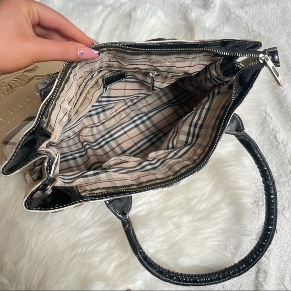 Patent Leather Burberry Tote - Picture 9 of 12
